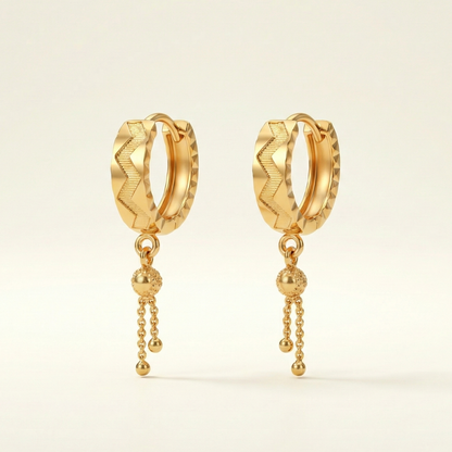 Zigzag Dangler Hoops
