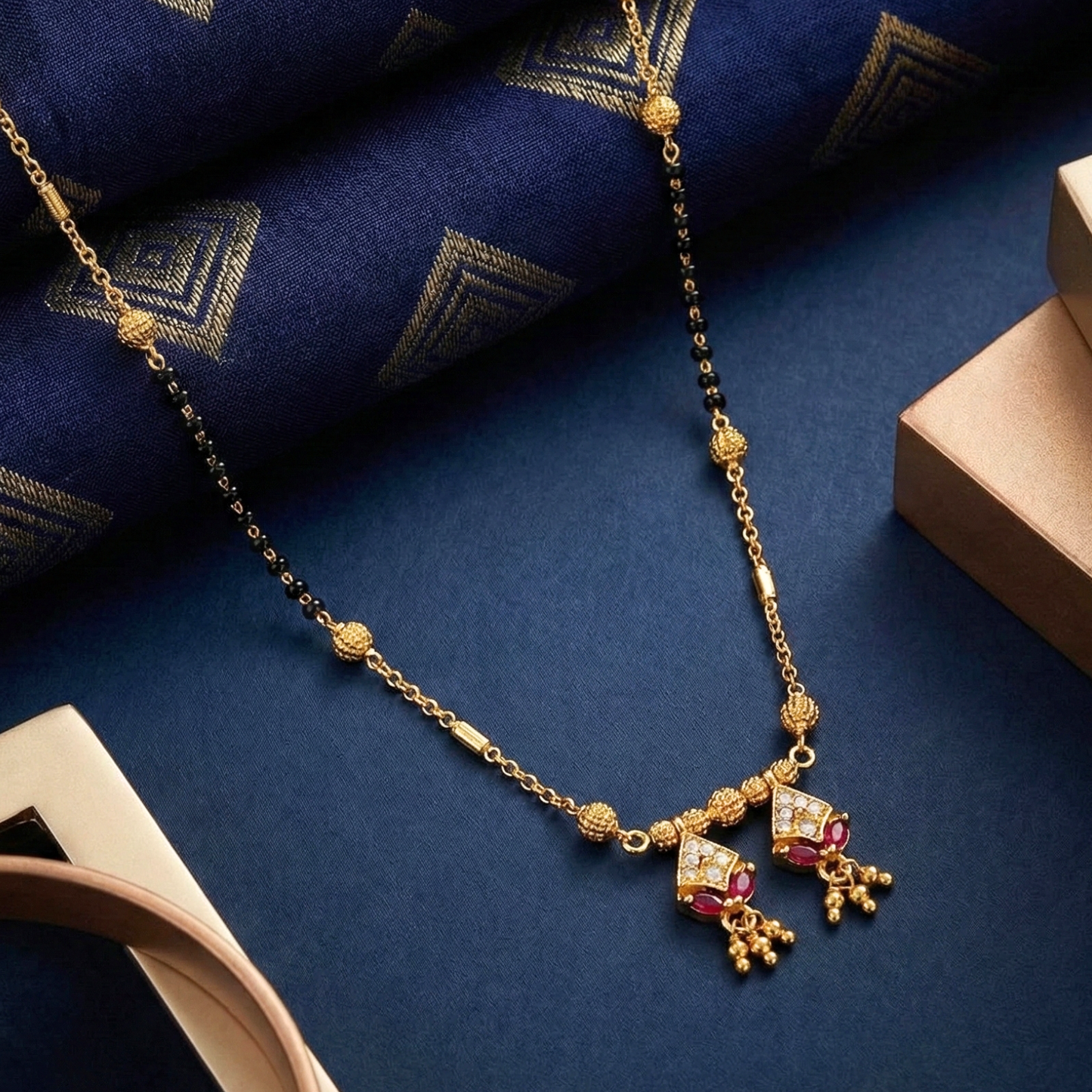 aarohi gold plated mangalsutra