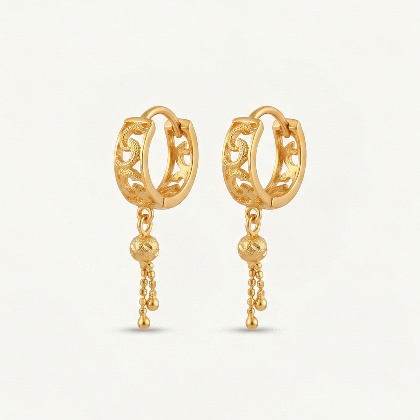 penguin charm hoops