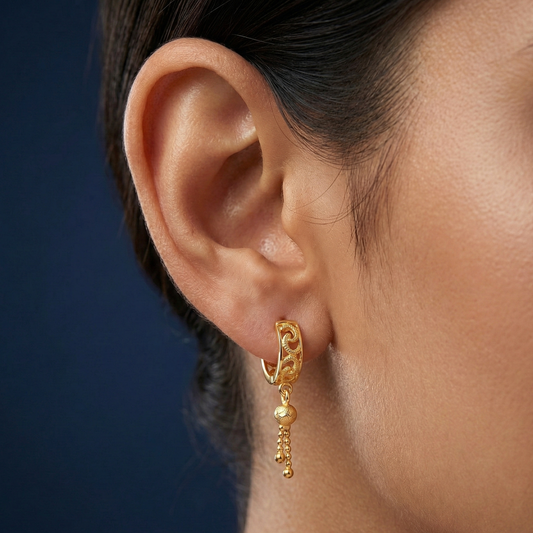 Penguin 18K Gold Plated Hoops