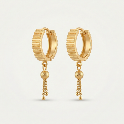 Veera Ridge Dangler Hoops