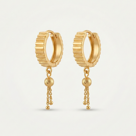Veera Ridge Dangler Hoops