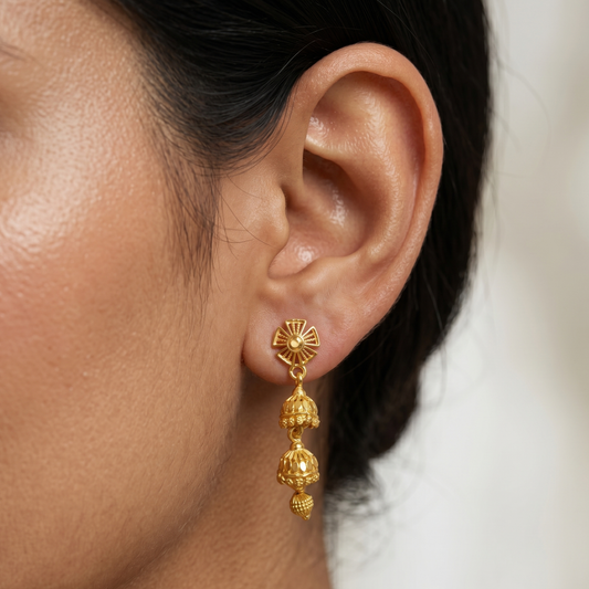 Swara 18K Gold Plated Jhumkas