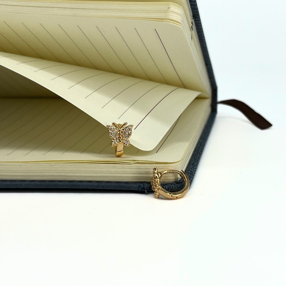 papillon rose gold plated hugs