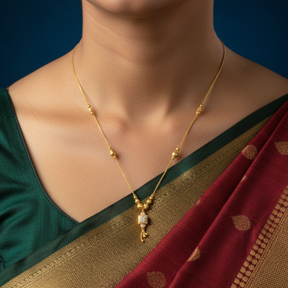 Ratna Jyoti 18 KT Thick Gold Plated Mangalsutra