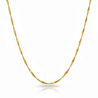 Royal Twist Gold-Plated Rope Chain