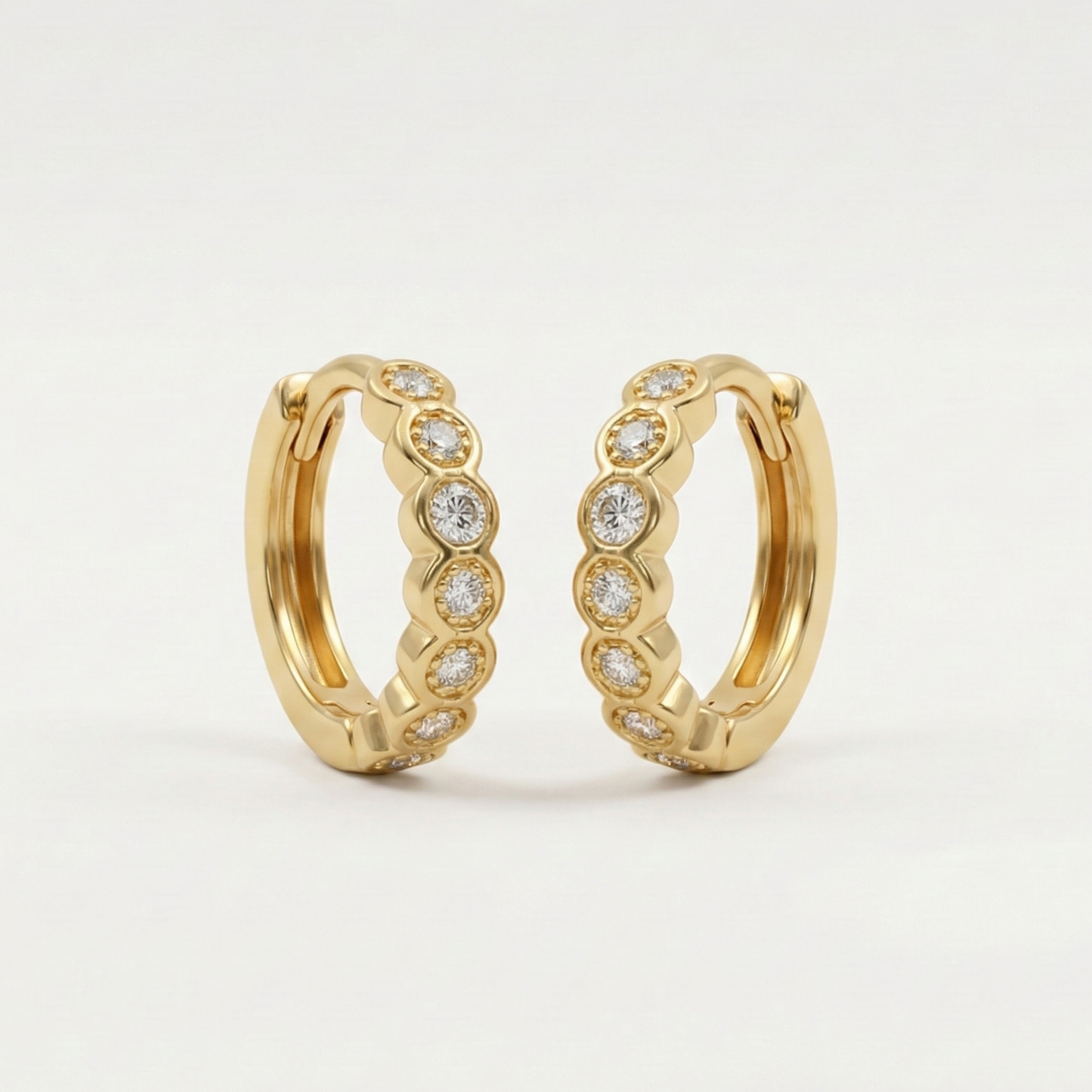 celestial gold plated hoops