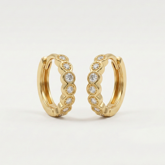 Celestial Gold Plated Hoops