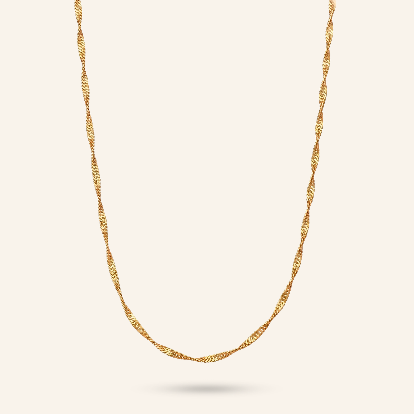 royal twist 18k gold-plated chain