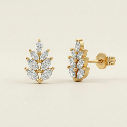 Petal Ascent Gold Plated Studs