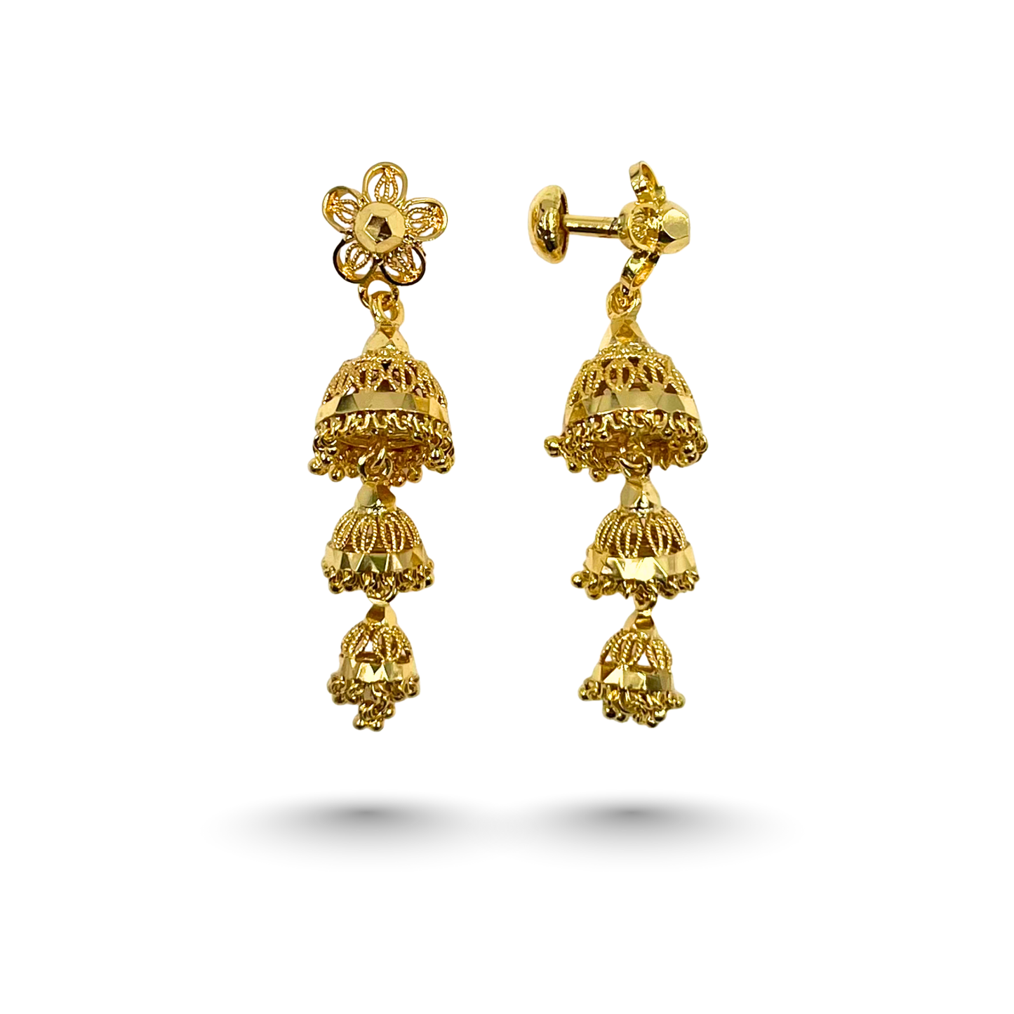 jasmine gold plated jhumkas