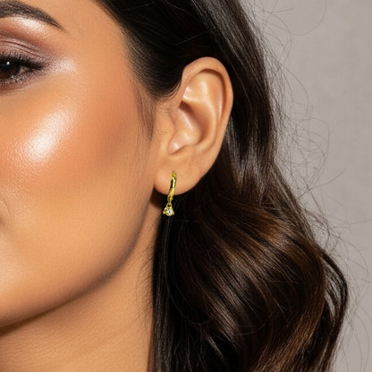 Petal Gold Plated Drop Earrings