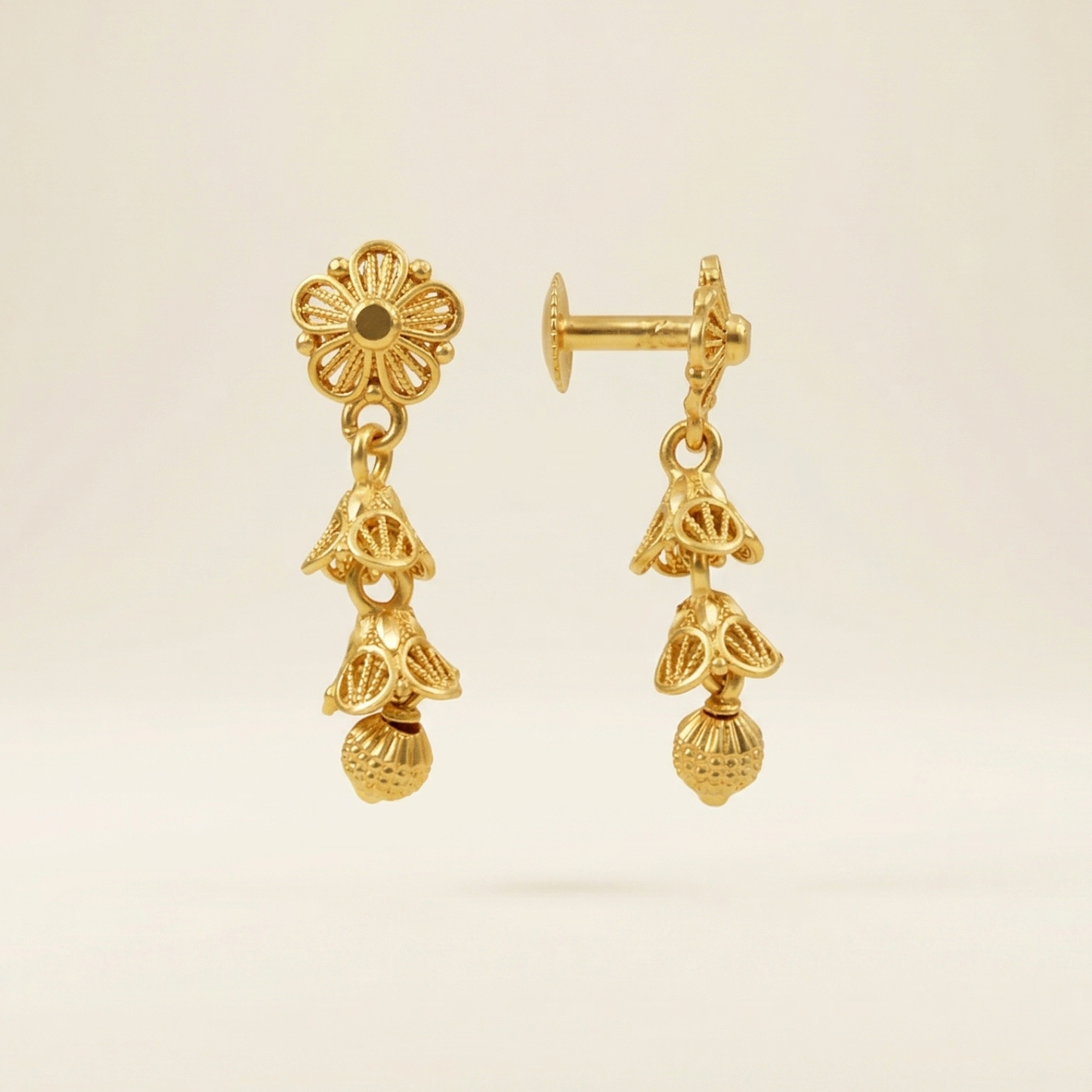 prabha 18k gold plated jhumkas