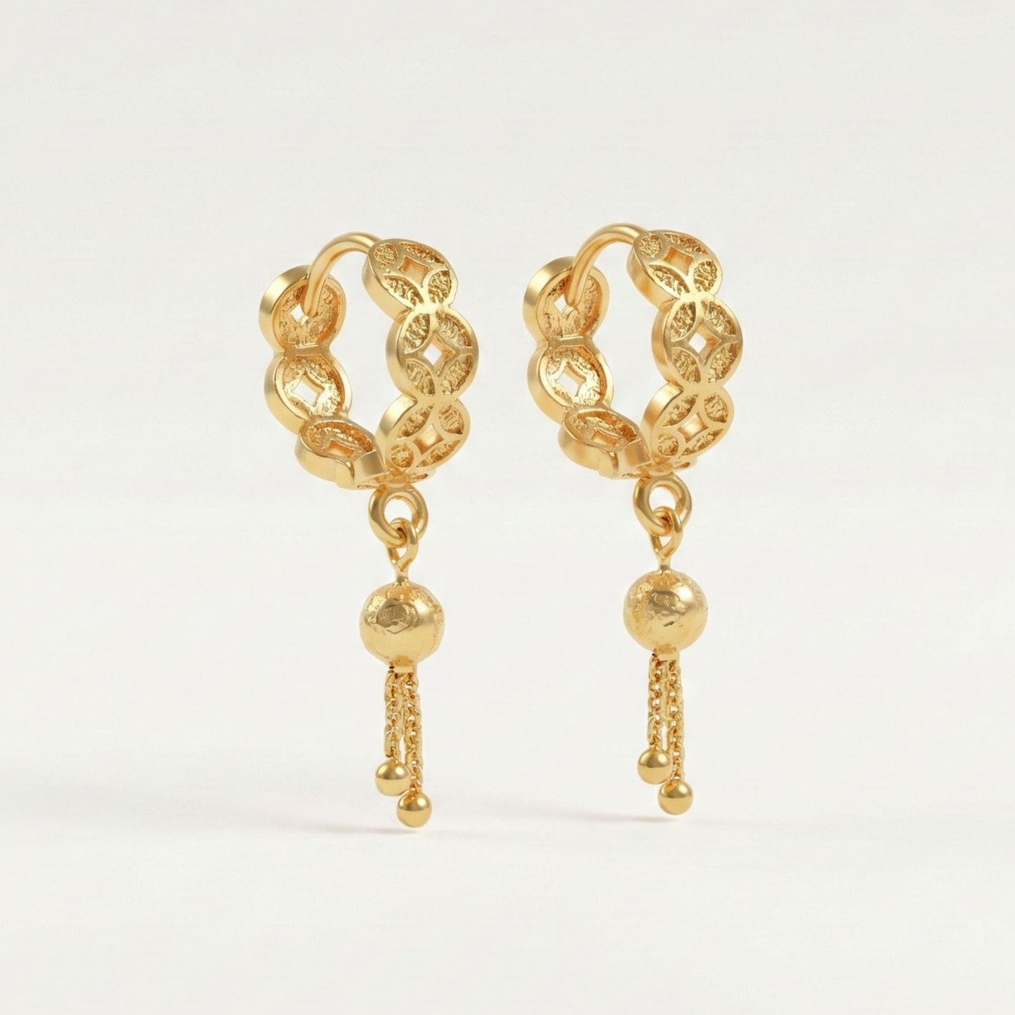 ishita gold plated drop hoops