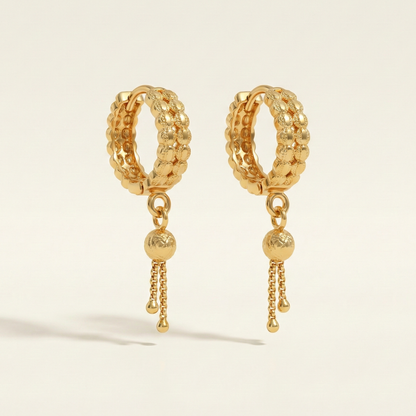 Devika Gold Plated Dangler Hoops