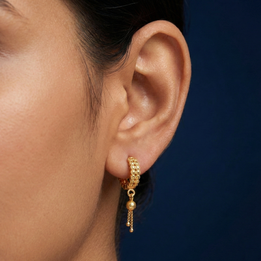 Devika 18K Gold Plated Hoops