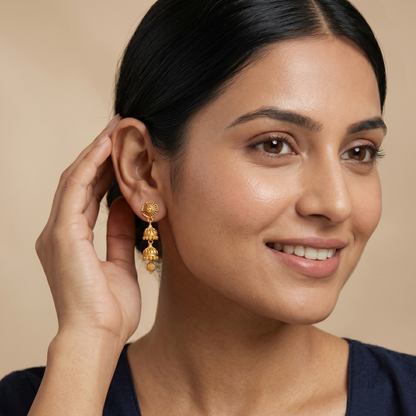 Swara 18K Gold Plated Jhumkas