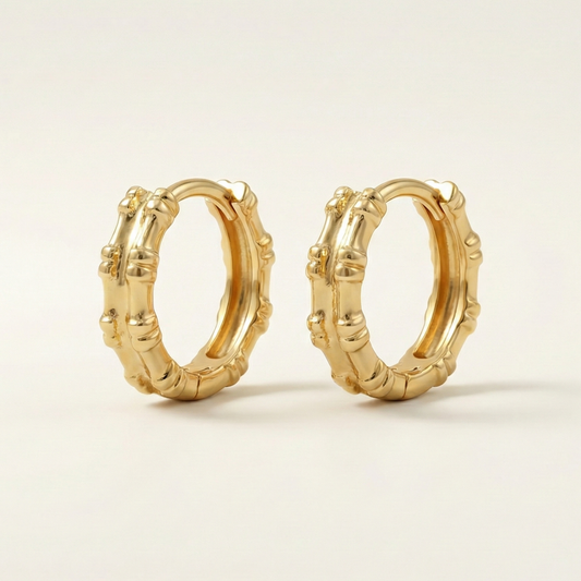Naira Gold Plated Heritage Hoops