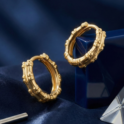 Naira Gold Plated Heritage Hoops