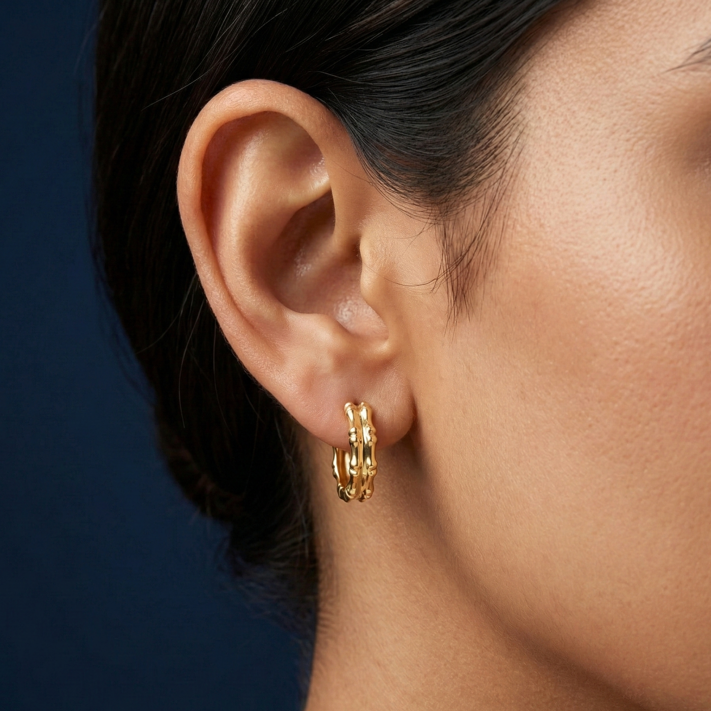 naira gold plated heritage hoops
