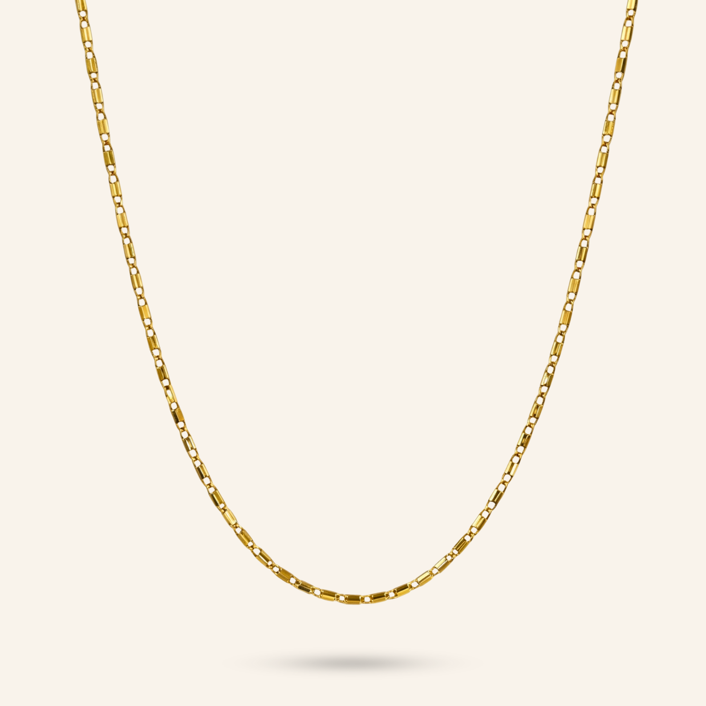 anchor gleam 18k gold-plated chain
