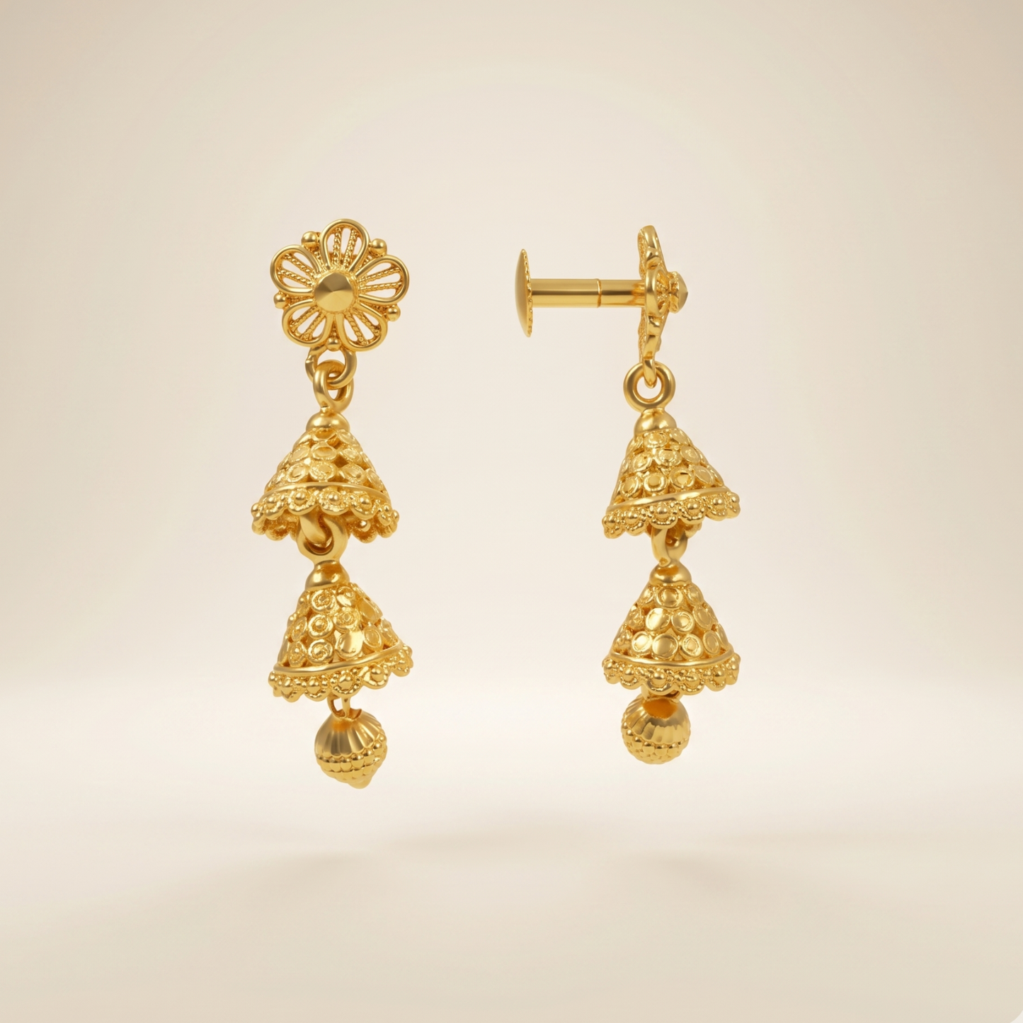 apsara 18k gold plated jhumkas