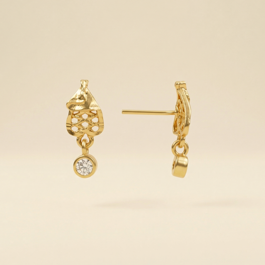 The Petal Bloom Gold Plated Earrings