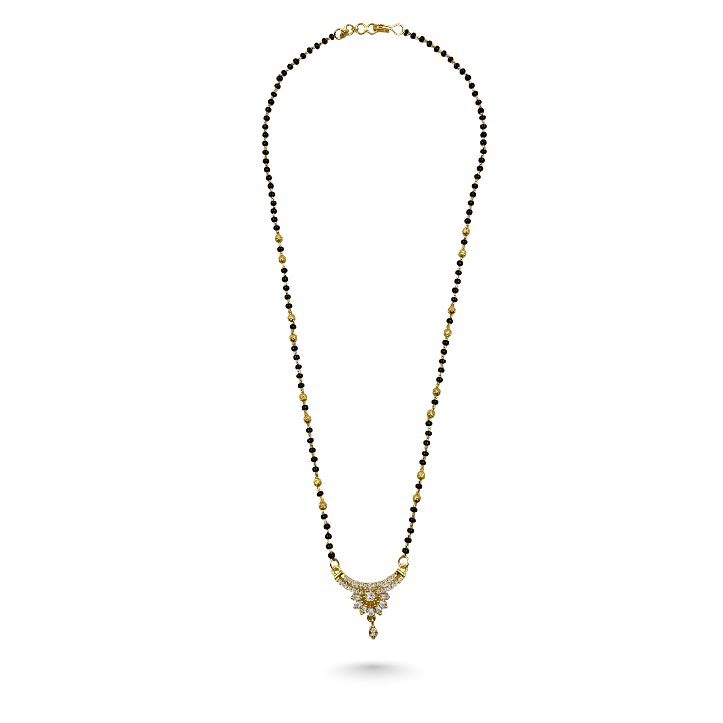 the floral radiance 18 kt thick gold plated mangalsutra