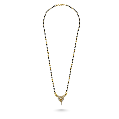 The Floral Radiance 18 KT Thick Gold Plated Mangalsutra