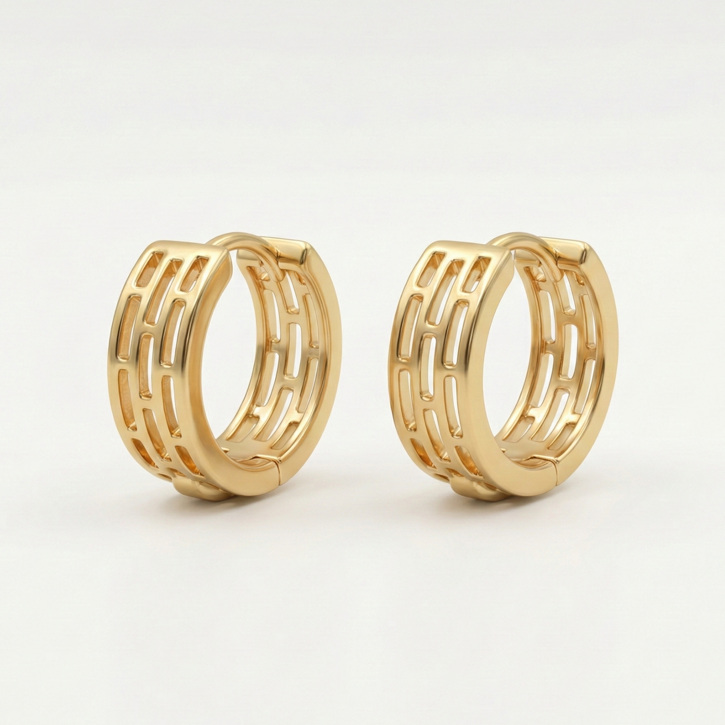 arya gold plated link hoops