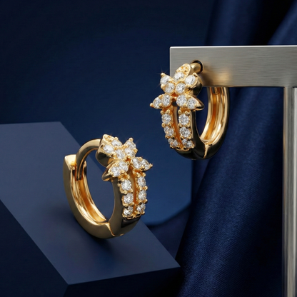 Little Regent Gold Plated Hoops