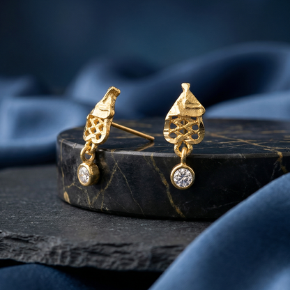 The Petal Bloom Gold Plated Earrings