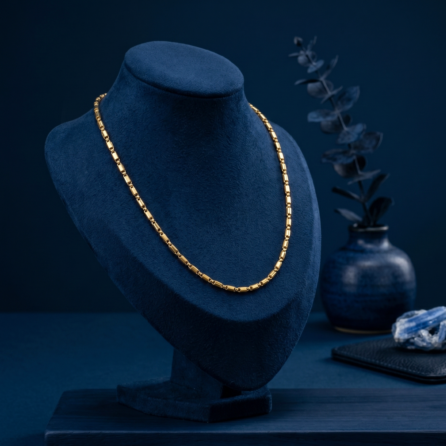 anchor gleam 18k gold-plated chain