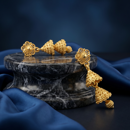 Apsara 18K Gold Plated Jhumkas