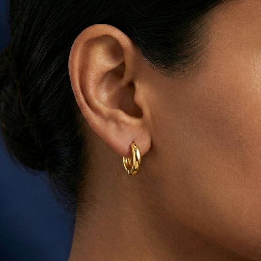 Aadhya 18K Gold Plated Hoops