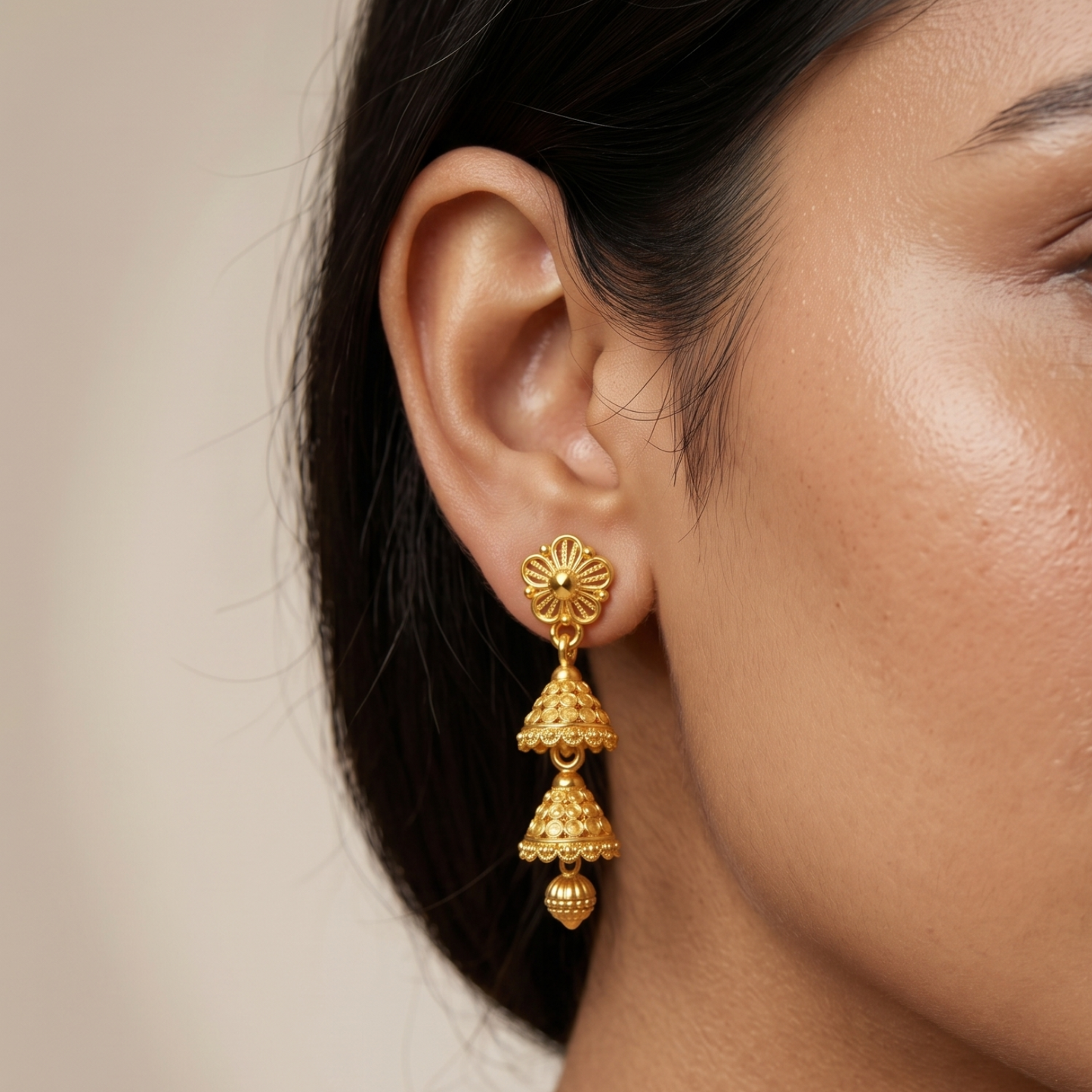 apsara 18k gold plated jhumkas