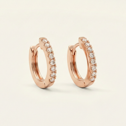 Edge Rose Gold Plated Hoops