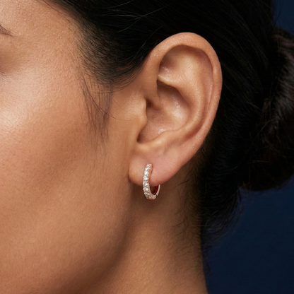 Edge Rose Gold Plated Hoops