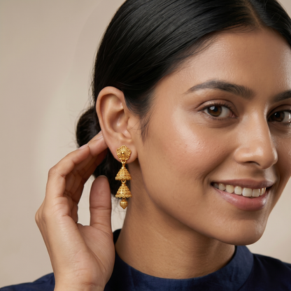 Apsara 18K Gold Plated Jhumkas