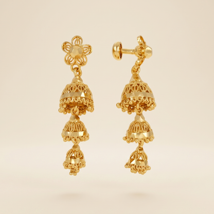 Jasmine 18K Gold Plated Jhumkas