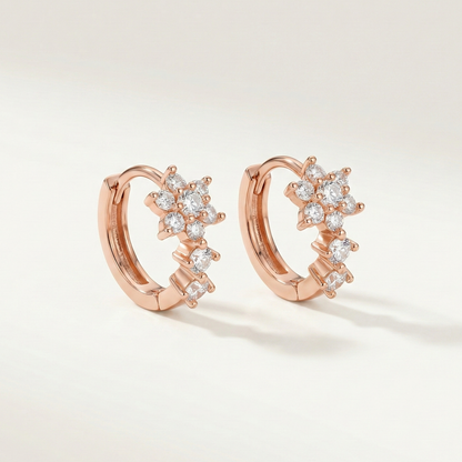 Stellar Rose Gold Plated Hoops