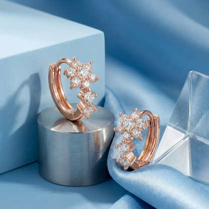 Stellar Rose Gold Plated Hoops