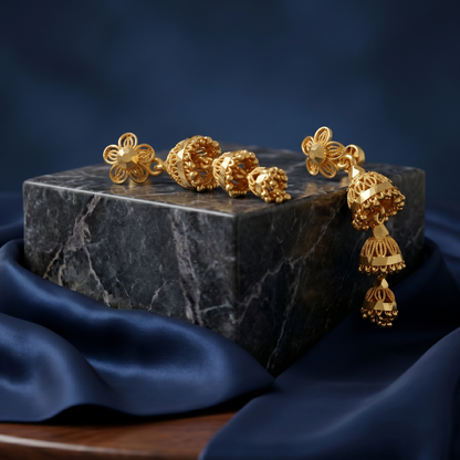 Jasmine 18K Gold Plated Jhumkas