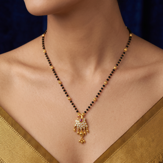 Peacock Grace 18K Gold Plated Mangalsutra