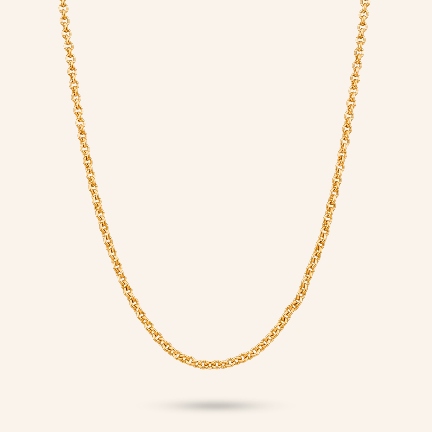 timeless loop 18k gold-plated chain