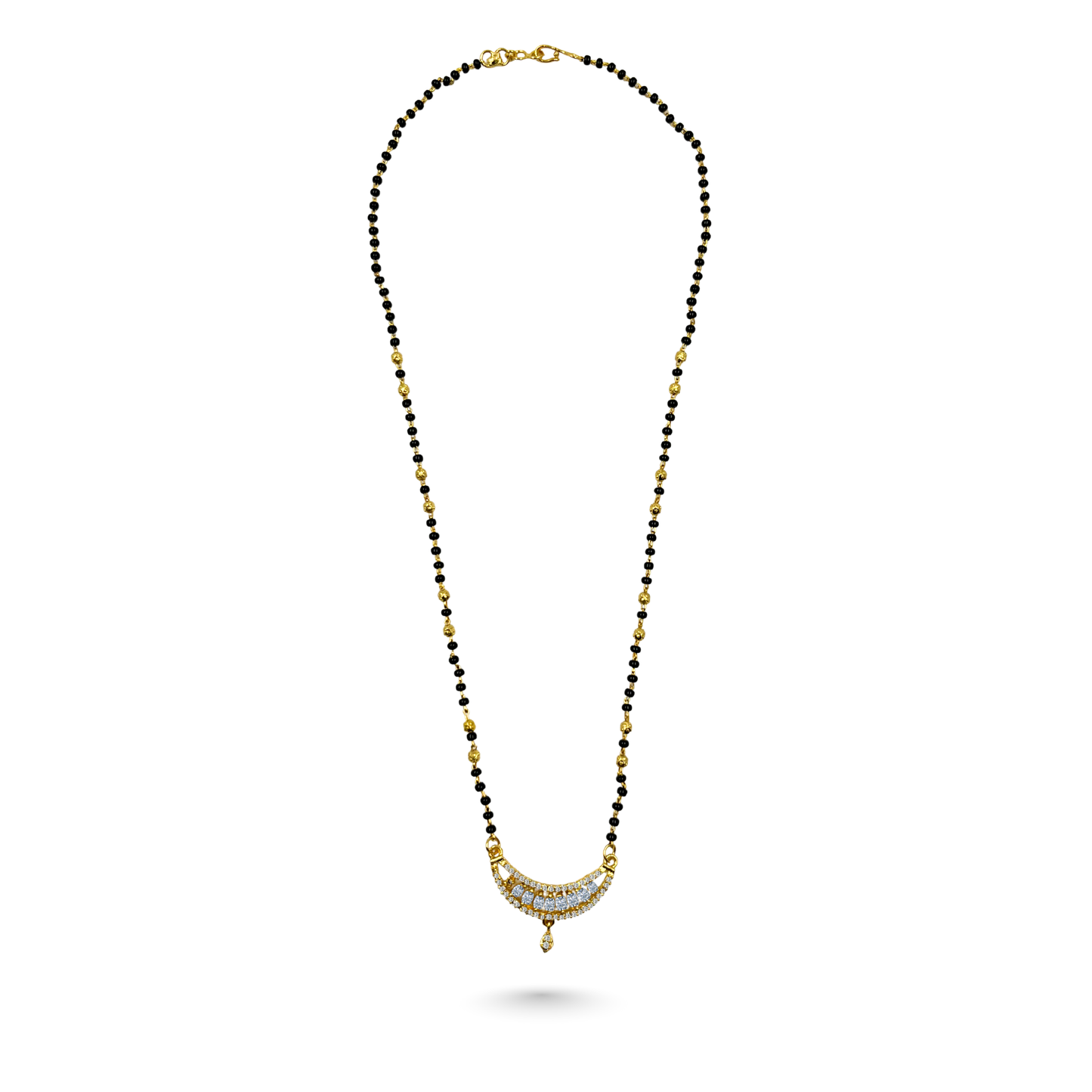 divine moonlight 18 kt thick gold plated mangalsutra