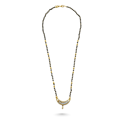 Divine Moonlight 18 KT Thick Gold Plated Mangalsutra