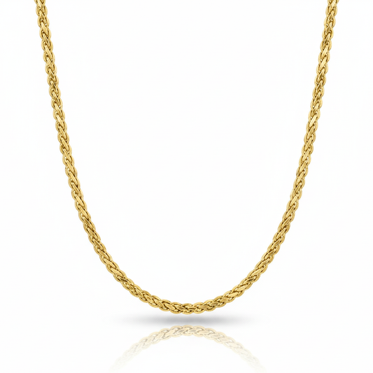 Regal Braid Gold-Plated Rope Chain