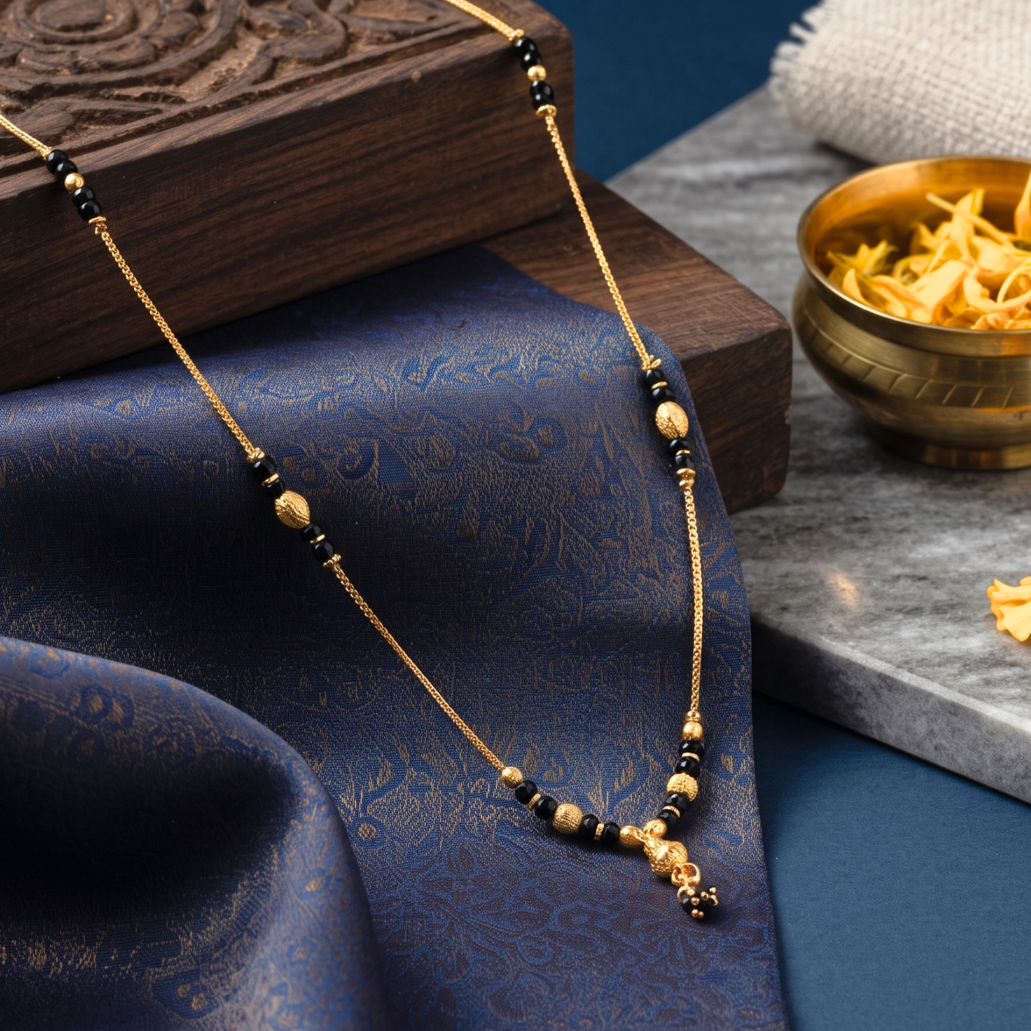 nova bond 18k gold plated mangalsutra