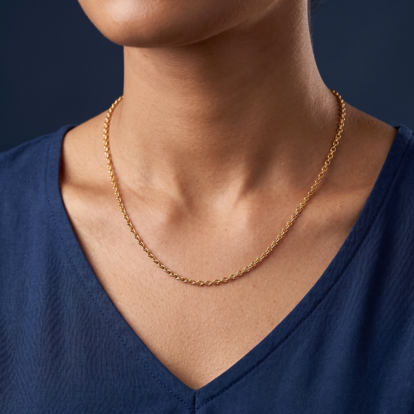 timeless loop 18k gold-plated chain